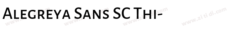 Alegreya Sans SC Thi字体转换
